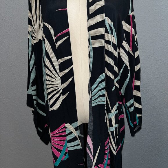 ANTHROPOLOGIE MAEVE KIRA TROPICAL PRINT KIMONO JACKET - SIZE SMALL / EXTRA SMALL - Picture 3 of 14